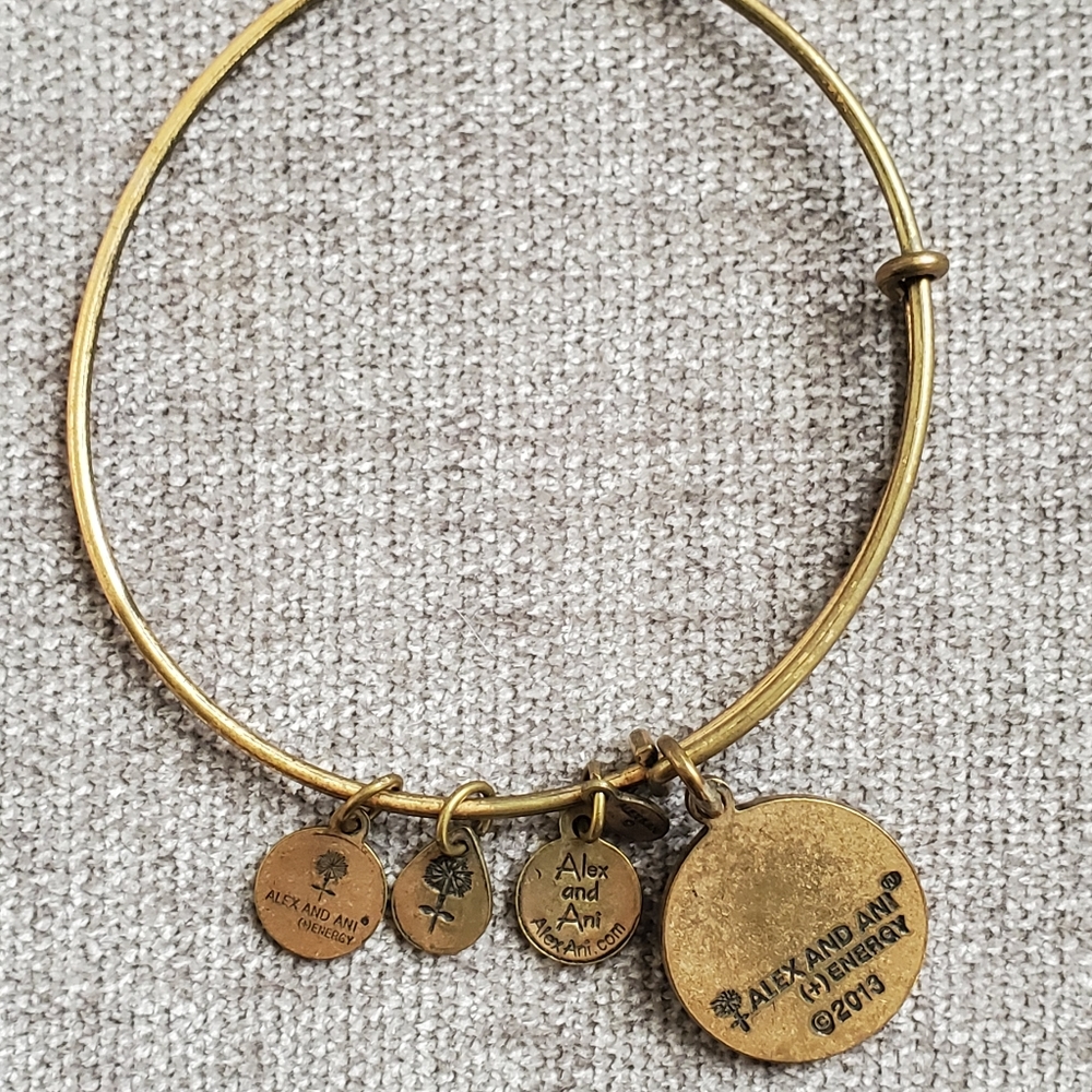 Authentic Alex and Ani J Bracelets Silver and Gold - Picture 3 of 7